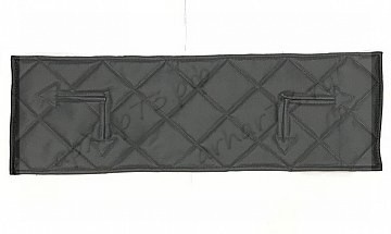Утеплитель радиатора Хантер (винил/кожа, поролон, ватин, стеганый "Ромб") Цвет чёрный